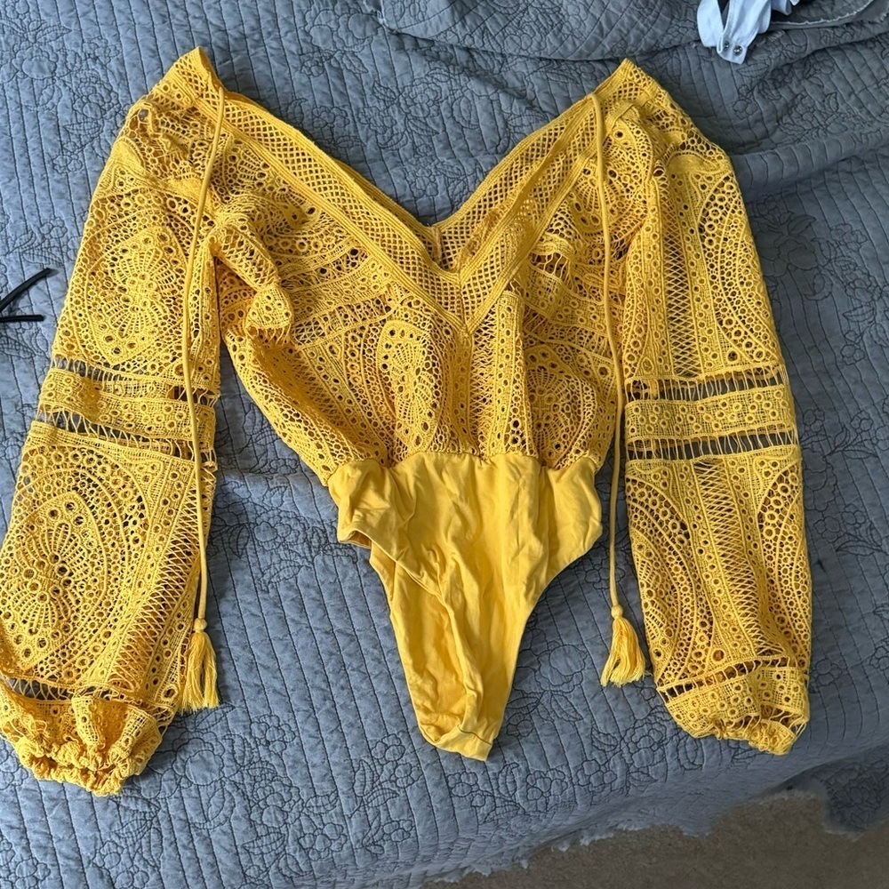 Yellow Bodysuit with detail